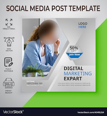 digital marketing social media post template