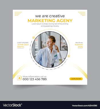 digital marketing social media post webinar design
