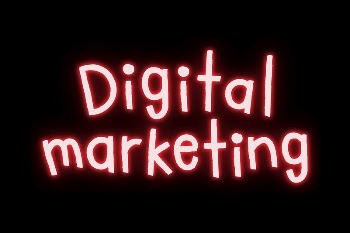 Digital marketing word, neon typography | Free Vector - rawpixel