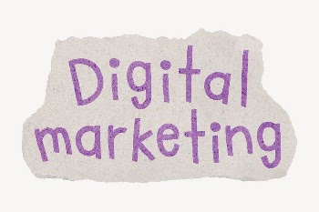 Digital marketing word, ripped paper | Free PSD - rawpixel