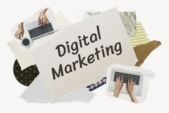 Digital marketing word typography, business | Free PSD - rawpixel