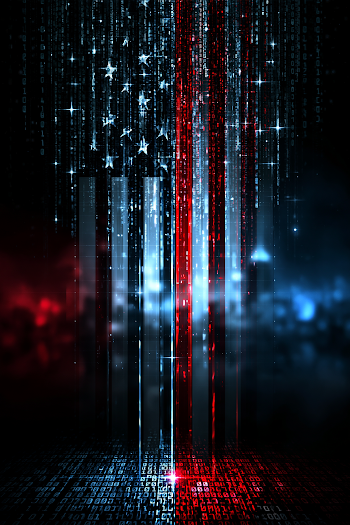 Digital Matrix - Red, White, and Blue