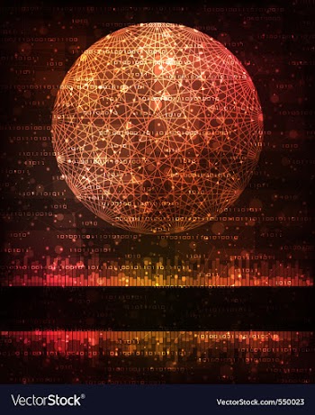 Digital networking vector image