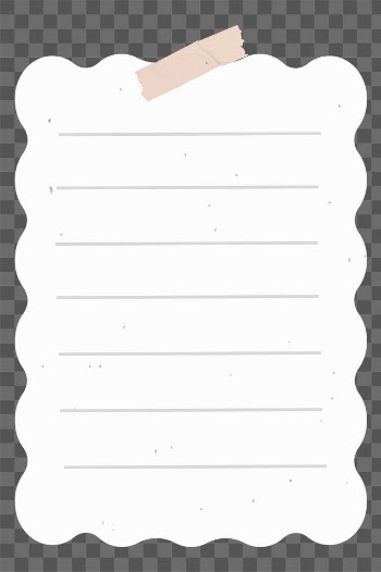 Digital note png element lined paper note | Free stock illustration | High Resolution graphic