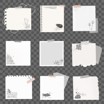 Digital note png element set with memphis… | Free stock illustration | High Resolution graphic
