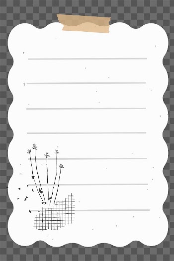 Digital note png lined paper element in… | Free stock illustration | High Resolution graphic