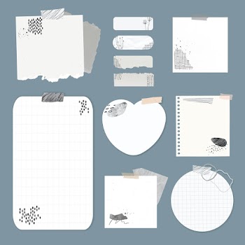 Digital note psd element set with memphis… | Free stock illustration | High Resolution graphic