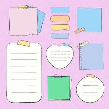 Digital note psd pastel set in hand drawn… | Free stock illustration | High Resolution graphic