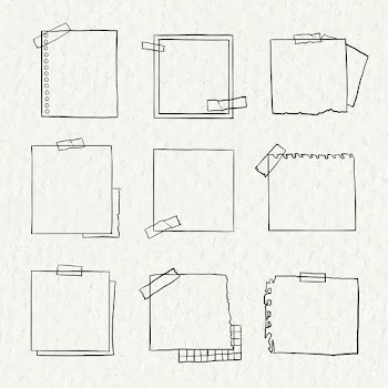 Digital note psd set in hand drawn style | Free stock illustration | High Resolution graphic