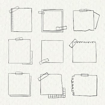 Digital note vector set in hand drawn style | Free stock illustration | High Resolution graphic
