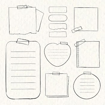 Digital note vector set in hand drawn style | Free stock illustration | High Resolution graphic