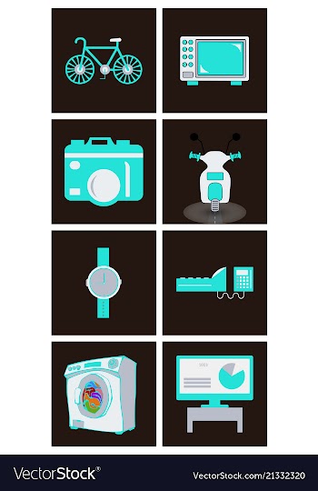 Digital photography sign symbols digital vector image