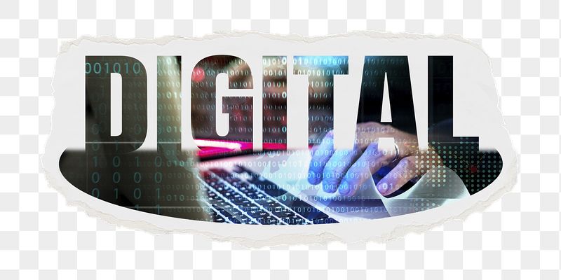 Digital png word sticker on ripped | Free PNG - rawpixel