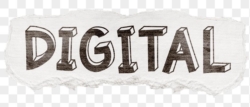 Digital png word sticker, ripped | Free PNG - rawpixel
