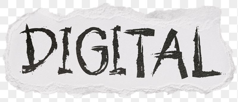Digital png word sticker, ripped | Free PNG - rawpixel
