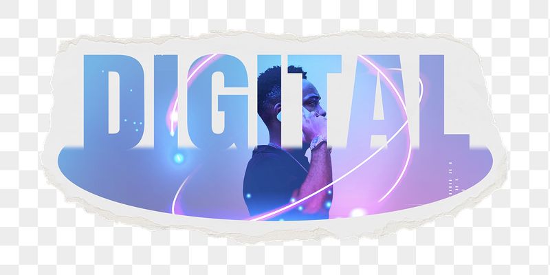 Digital png word sticker, ripped | Free PNG - rawpixel