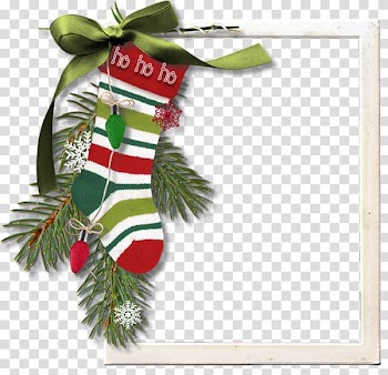 Digital scrapbooking Christmas, Frame color cartoon striped socks transparent background PNG clipart