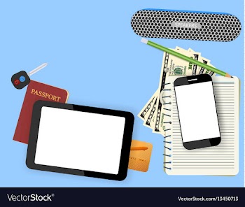 Digital tablet vector image