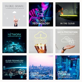 Digital technology template psd set | Free PSD - rawpixel
