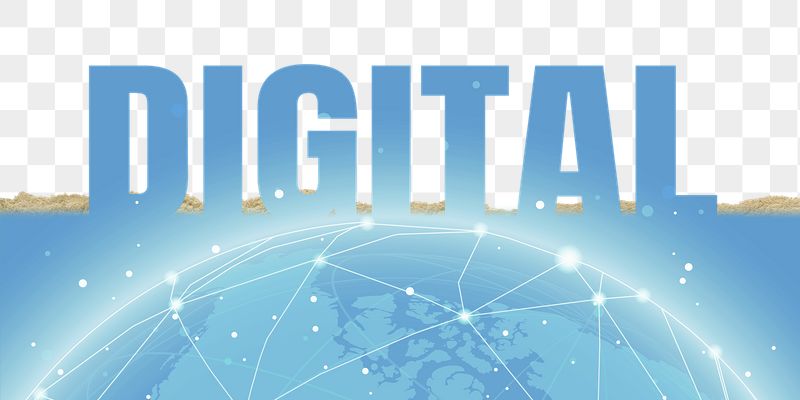 Digital word png border sticker, | Free PNG - rawpixel