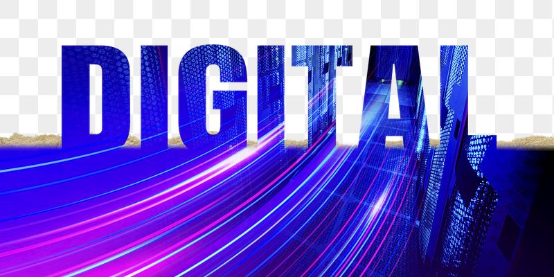 Digital word png border sticker, | Free PNG - rawpixel