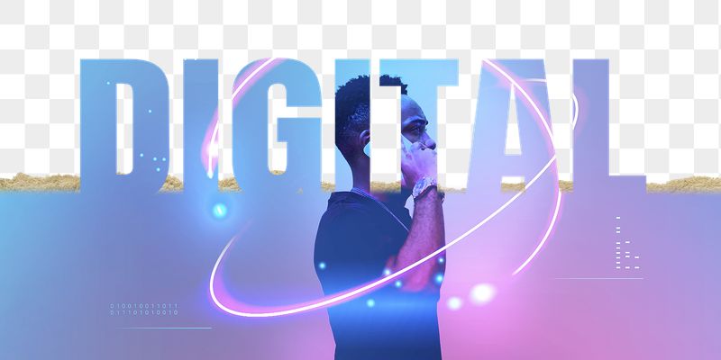 Digital word png border sticker, | Free PNG - rawpixel