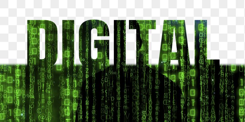 Digital word png border sticker, | Free PNG - rawpixel