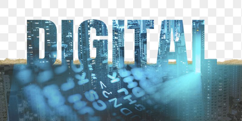 Digital word png border sticker, | Free PNG - rawpixel