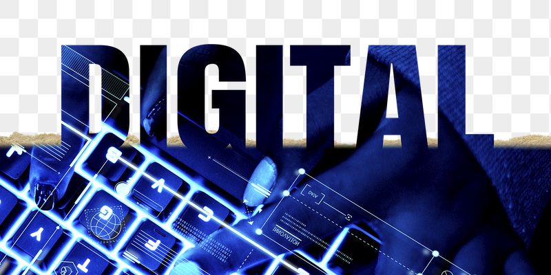Digital word png border sticker, | Free PNG - rawpixel