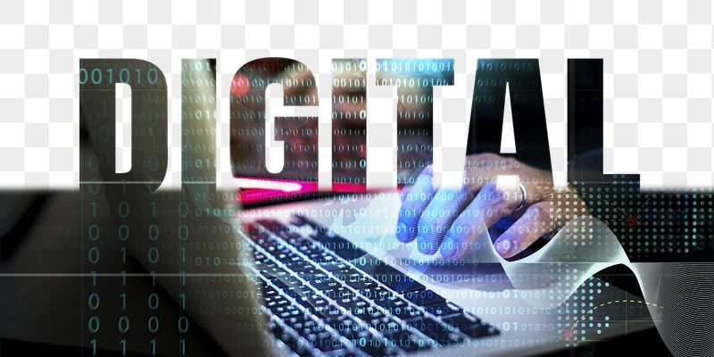 Digital word png border sticker, | Free PNG - rawpixel