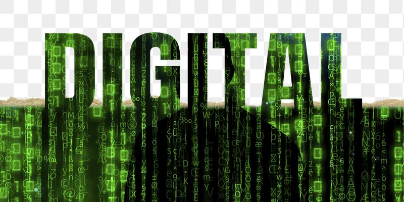 Digital word png border sticker, | Free PNG - rawpixel