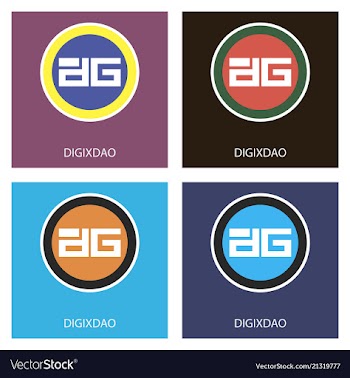 Digixdao dgd digital cryptocurrency logo digixdao vector image