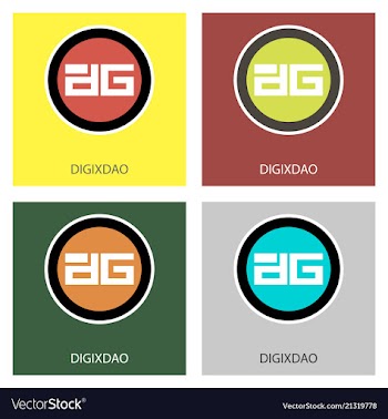 Digixdao dgd digital cryptocurrency logo digixdao vector image
