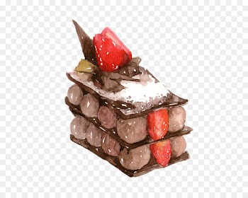 Dim sum Chocolate cake Food Dessert Illustration - chocolate cake 