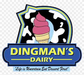 Dingman's Dairy Logo On Transparent With Words - Ice Cream