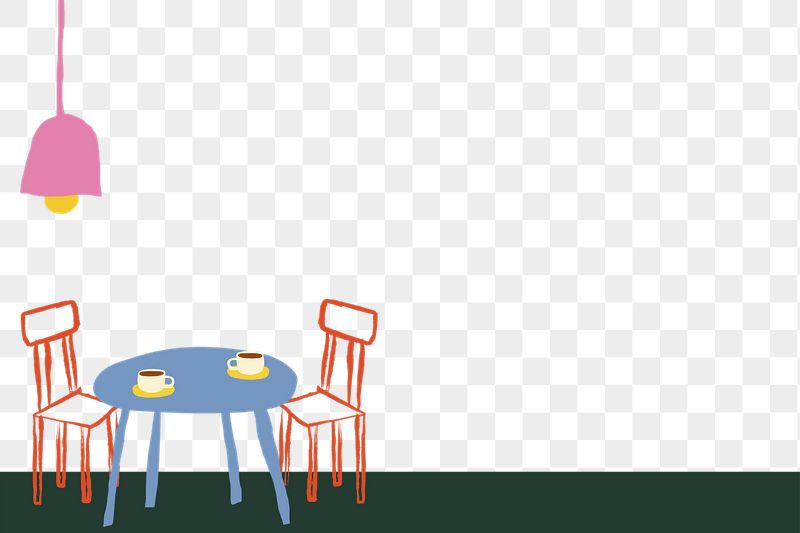 Dining table png doodle border, | Free PNG - rawpixel