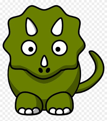 Dinosaur Animated Clipart - Triceratops Cartoon