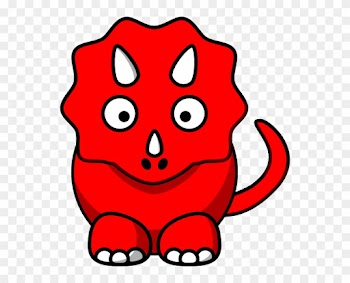 Dinosaur Clip Art - Red Dinosaur Clipart