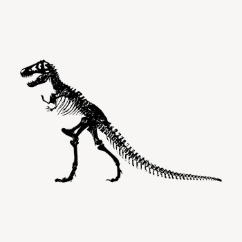 Dinosaur fossil clipart, vintage animal | Free Vector Illustration - rawpixel