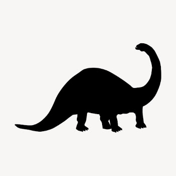 Dinosaur silhouette clipart, extinct animal | Free Vector - rawpixel