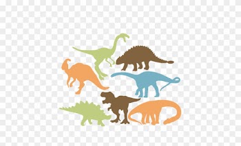 Dinosaur Silhouette Clipart With No Background Collection - Silhouette