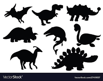 Dinosaurs and jurassic dino monsters icons vector image
