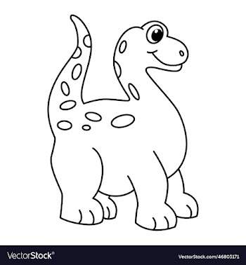 dinosaurs cartoon coloring page for kids