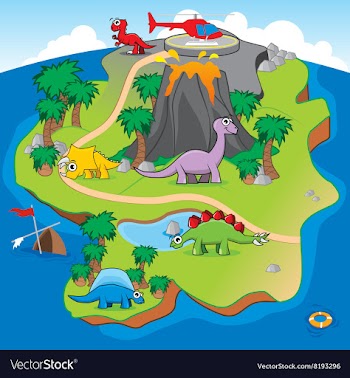 Dinosaurs Island vector image