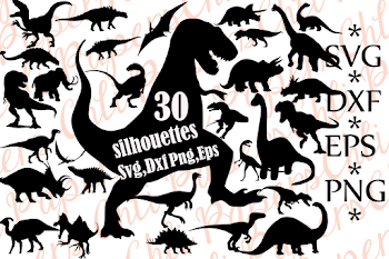 Dinosaurs Silhouettes Svg.DINOSAURS CLIPART,Dinosaur vector by ...