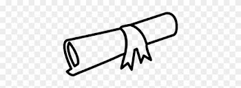 Diploma Roll Outline Vector - Graduation Diploma Outline