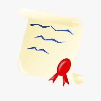 Diploma scroll clipart, illustration vector. | Free Vector - rawpixel