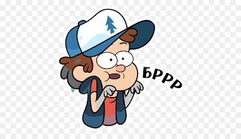 Dipper Pines VK Telegram Hashtag Sticker - dipper ribbon 