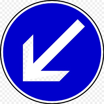 Direction, position, or indication sign Traffic sign Mandatory sign Warning sign - arrow 