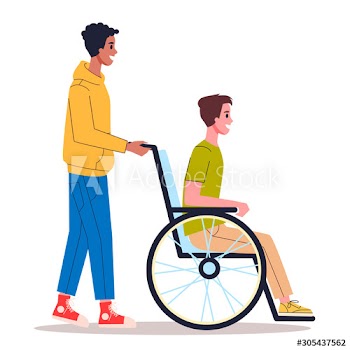 Disabled people living active life concept